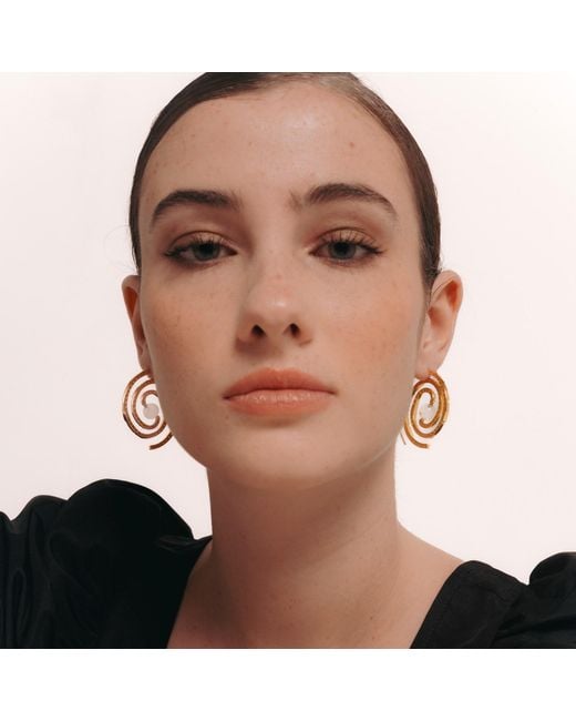 Lavani Jewels Metallic Helia Hoop Earrings