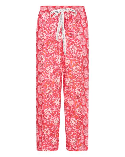 NoLoGo-chic Red Mix Match Bonbon & Cosmos Trousers Cotton Multi