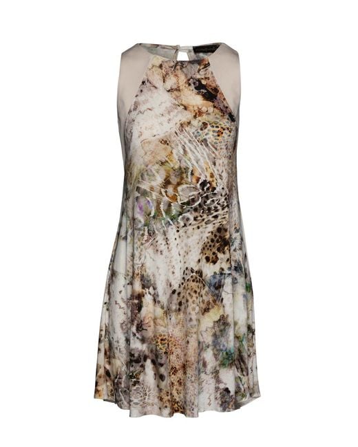 Conquista Natural Abstract Animal Print Dress