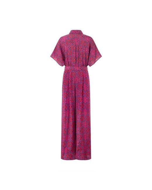 Emma Wallace Purple Shay Jumpsuit -Kaleidoscope Print