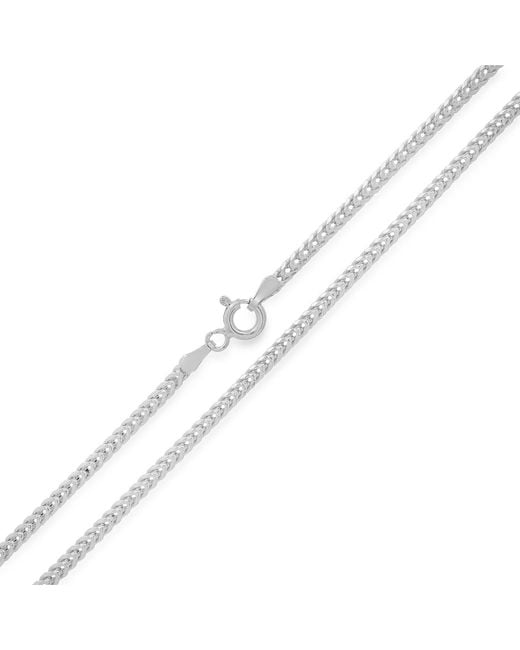 Kylie Harper Metallic Italian Sterling Box Franco Chain Necklace for men