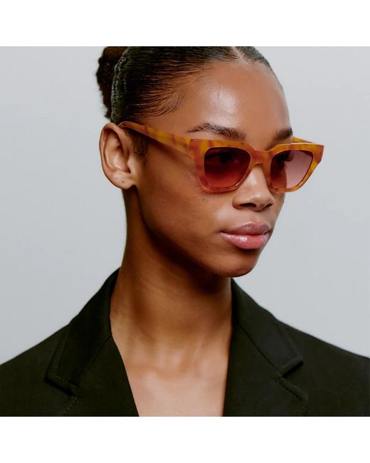 A.Kjærbede Pink Kaws Sunglasses Burnt Amber