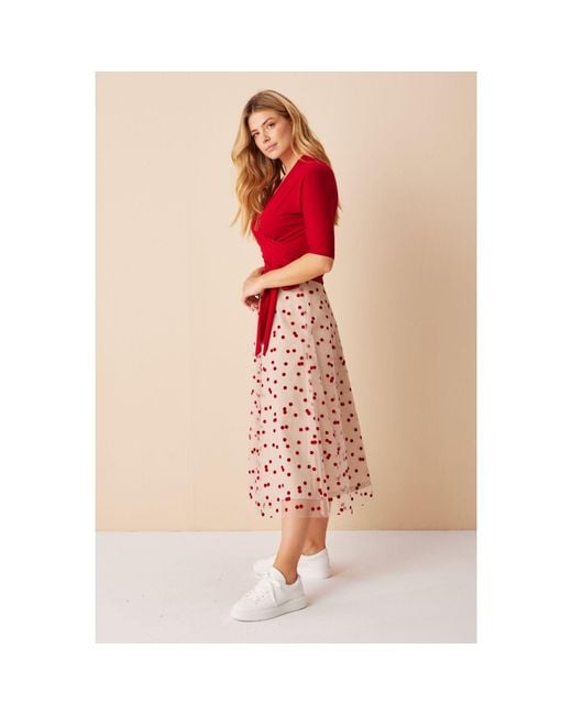 Marianna Déri Pink Tulle Skirt With Dots