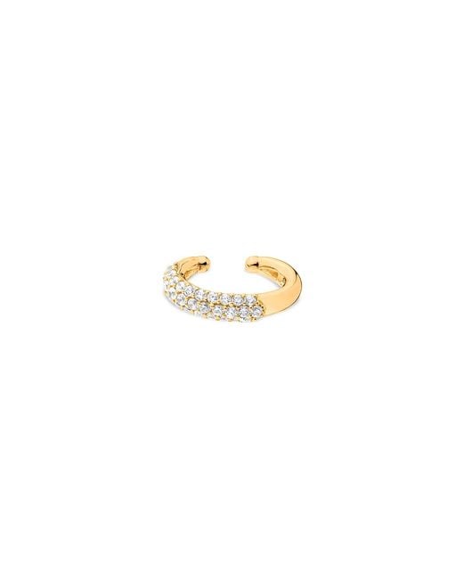 SALLY SKOUFIS Metallic Cosmic Alchemy Ear Cuff With Made Cz Diamond Stimulant In18K Vermeil