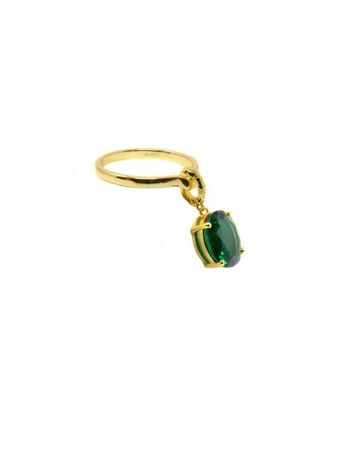 NASI SILVER Yellow Crystalis Dancer Ring- Spinel