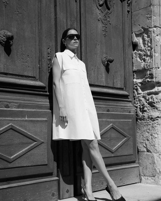 Fob Paris White Lavinia Shirt Dress