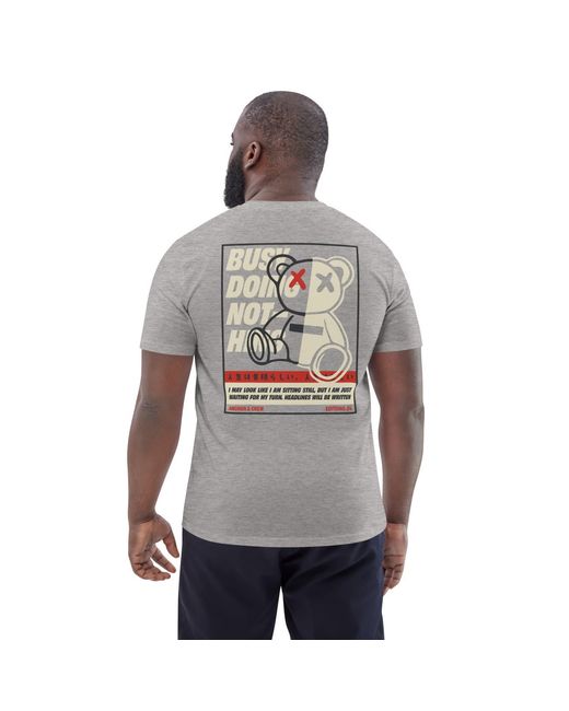 Anchor and Crew Gray Heather Four Busy Doing Nothing Editions Organic Cotton T-Shirt for men