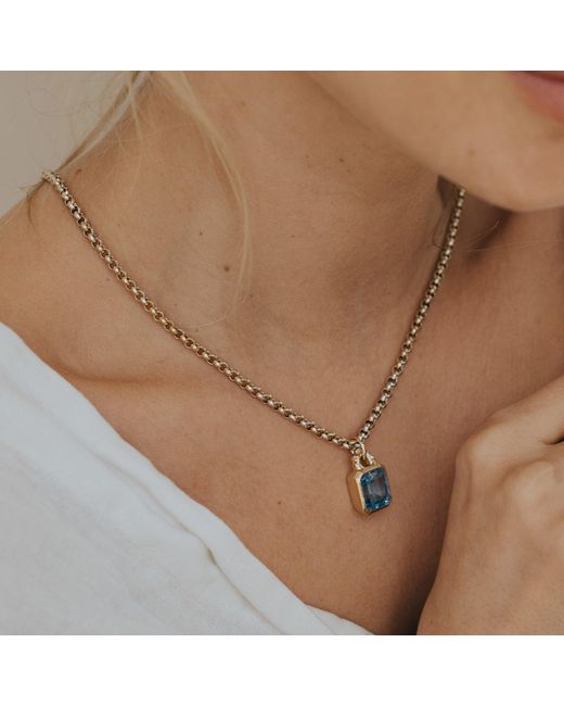 Dainty London Blue Maxi Topaz Necklace