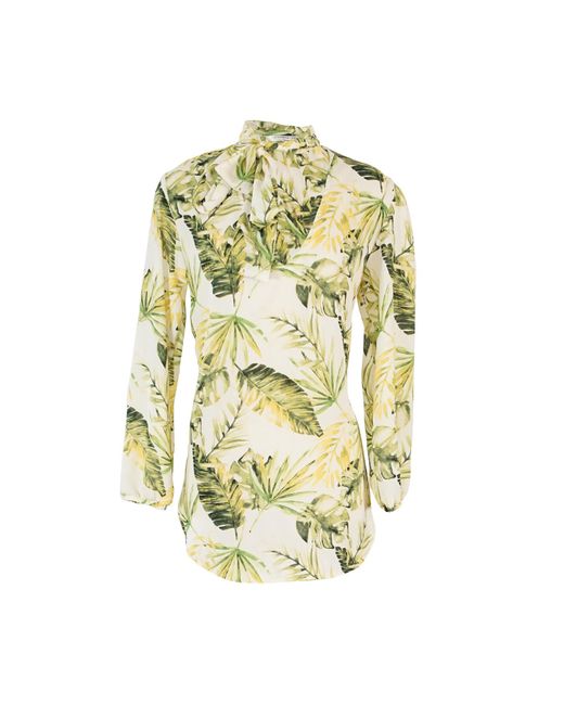 Jennafer Grace Metallic Palma Tie Front Blouse