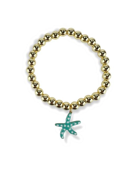 By Virgo Metallic Maris-Plated Hematite Starfish Bracelet