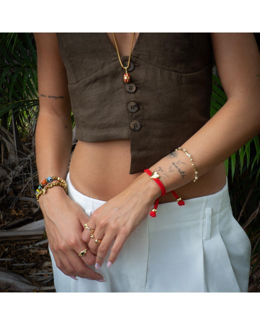 Ebru Jewelry Sacred Heart Cord Adjustable Bracelet