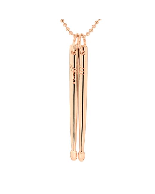 True Rocks Metallic 18Kt Plated Drumstick Pendant Signed & Designed By John Brad Bradbury for men