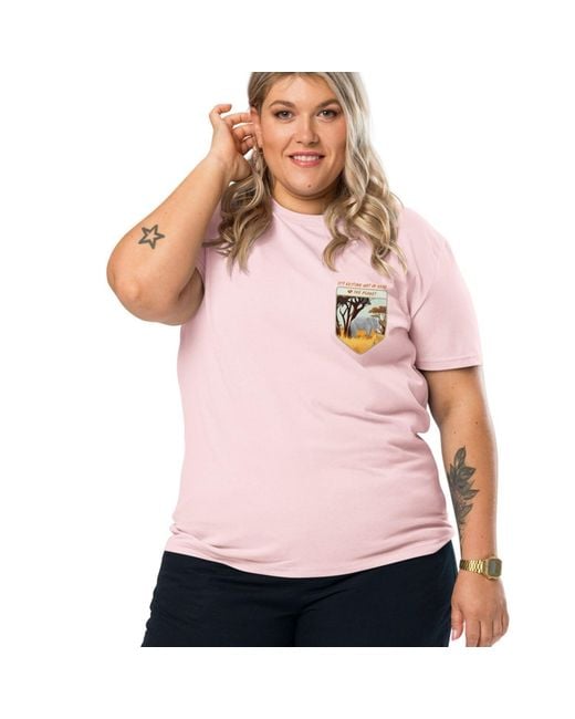 Anchor and Crew Pink Cotton Think Ocean Elephant Love The Planet Organic Cotton T-Shirt