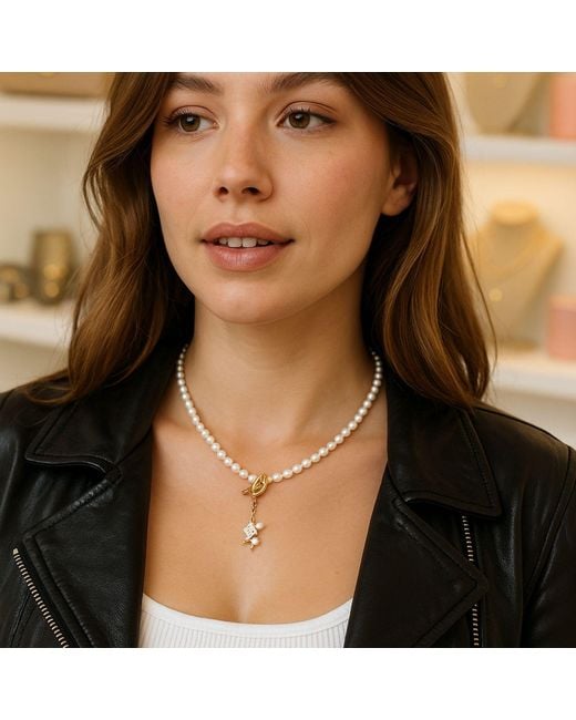 My Little Nature Metallic Freshwater Pearls Necklace