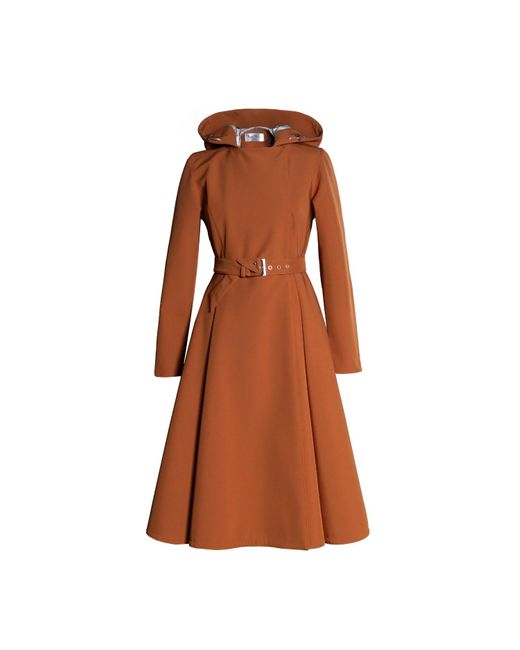 RainSisters Brown Coat With Hood: Caramel Field