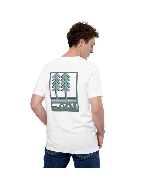 Anchor and Crew White One Field Notes Organic Cotton T-Shirt for men