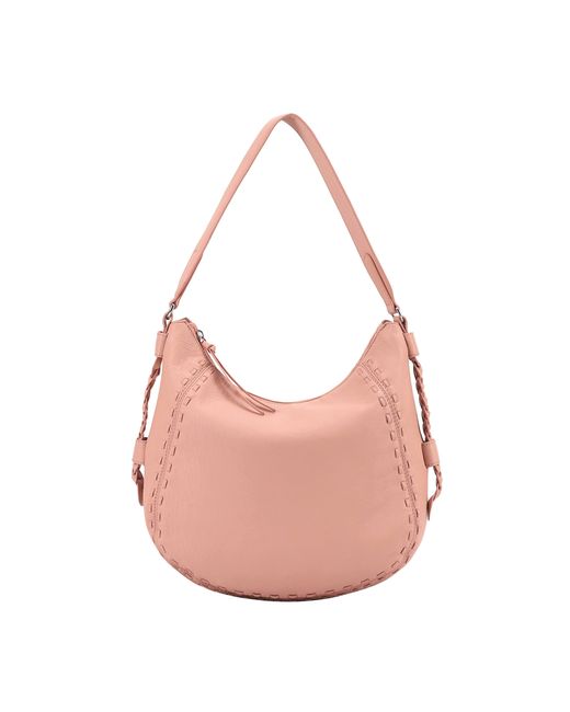 Lloyd Baker Pink Penelope Leather Hobo/Shoulder Bag
