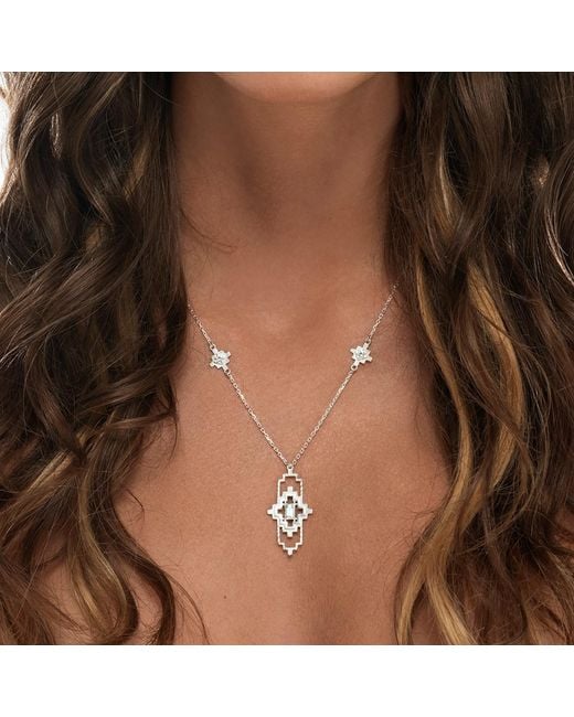 Zoe & Morgan Metallic Munay Necklace Aquamarine