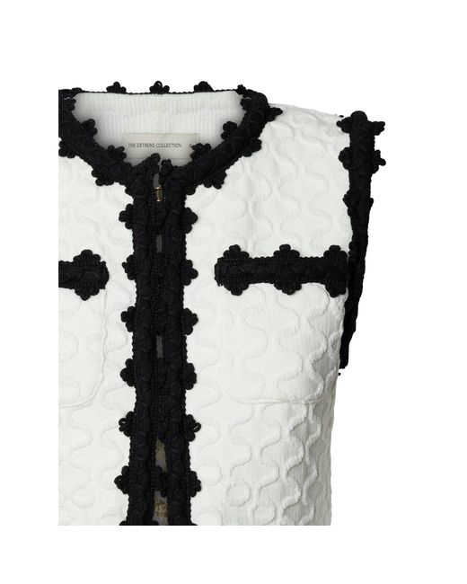 The Extreme Collection White Structured Knit Waistcoat Tristan