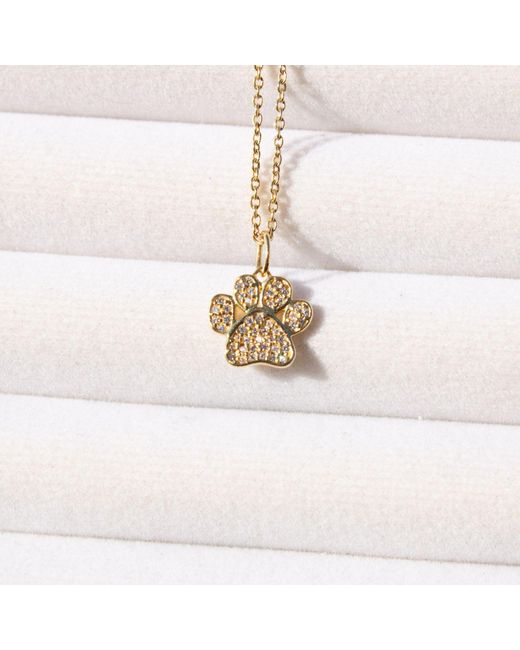 Belinda Jewelz Metallic Audrey Dog & Cat Paw Necklace