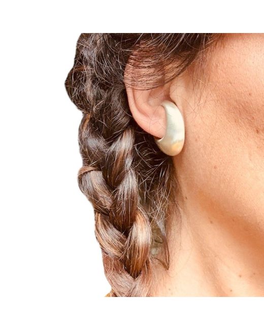 Tg-Jewellery by Tamara Gervasio Blue Conchiglia Ear Cuffs – Sterling Satin Finish – No Piercing