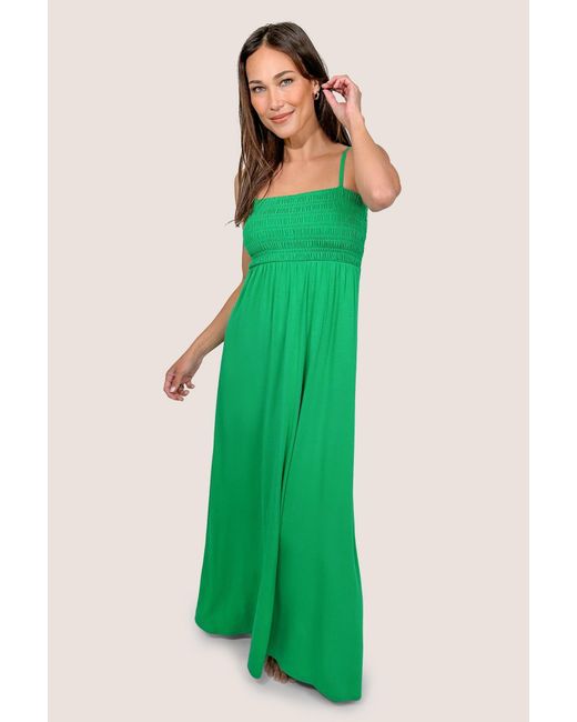 JJwinks Green Bra-Free Smocked Modal Maxi Dress