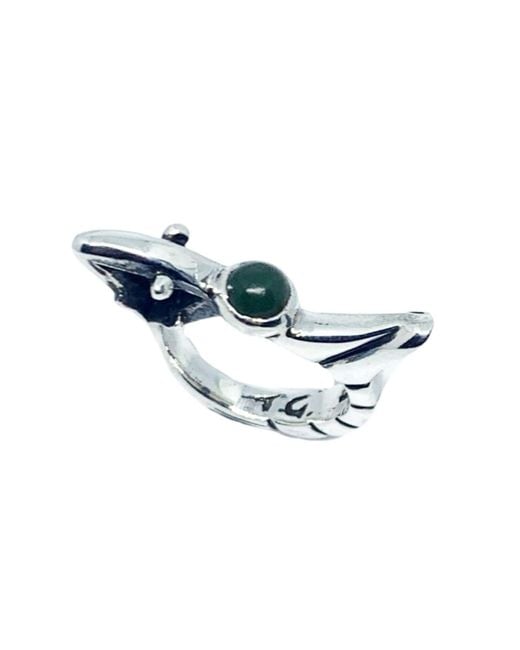 Tg-Jewellery by Tamara Gervasio Blue The Bird Round Jade Cabochon Sterling