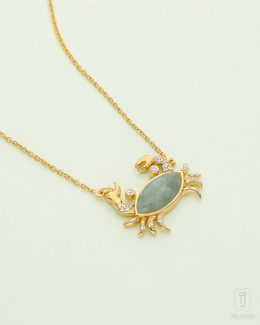 The Jewelz Metallic Crab Flow Aventurine Necklace For Gifting