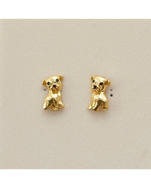 Cloud Haven Metallic Pit Bull Stud Earrings