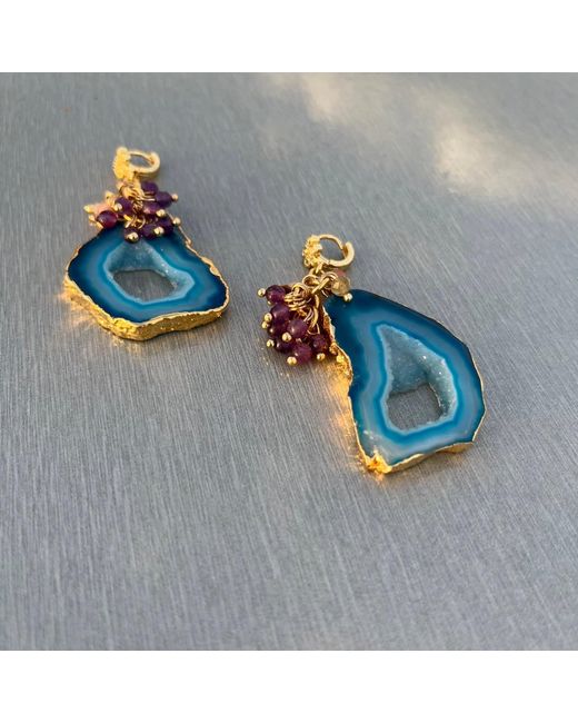 Sibylla Delphica Blue Agate Drop Earrings