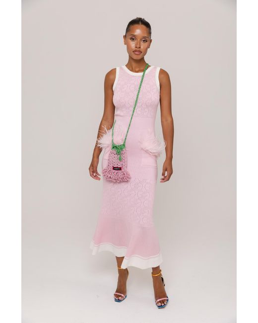Andreeva Pink Peony Knit Dress