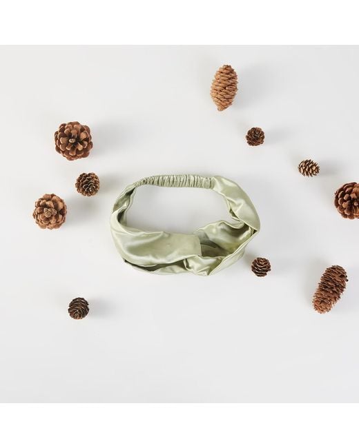 Soft Strokes Silk Green Pure Mulberry Silk Turban Style Headband