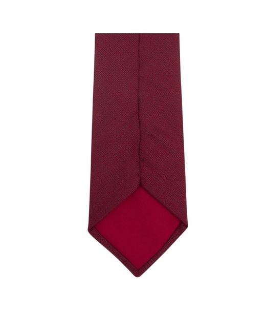 LE COLONEL Red Cabernet Italian Wool Tie for men