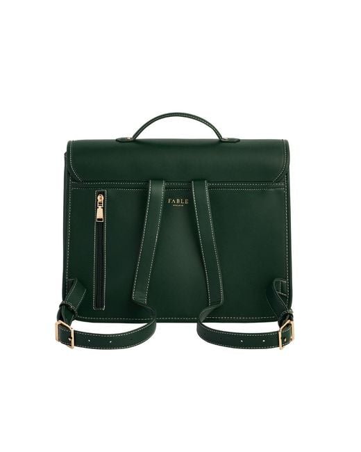 Fable England Green Satchel Backpack Large