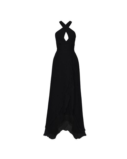 Anse Victorin Black Tiara Silk Dress