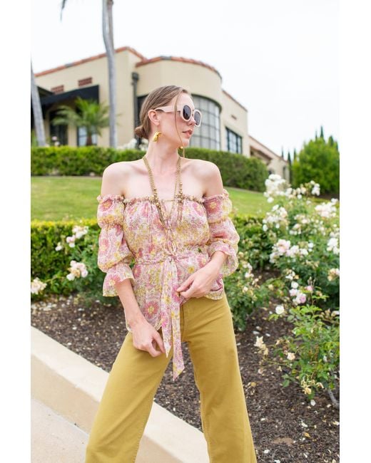 Jennafer Grace Natural Raquel Off The Shoulder Top