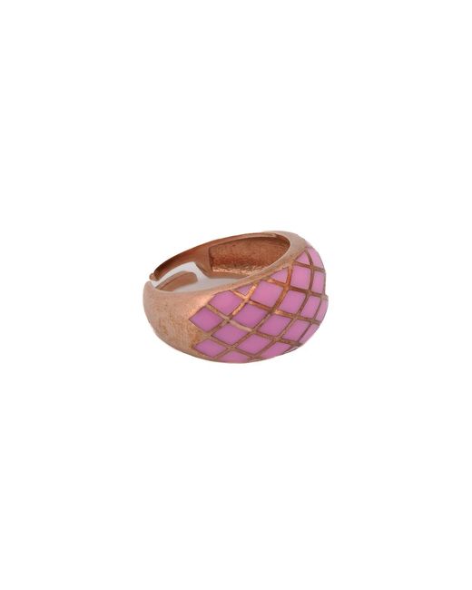 Ebru Jewelry Pink Rose & Rose Adjustable Fashion Ring