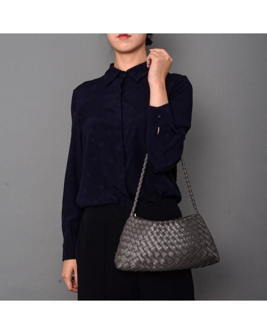 Rimini Black Weaving Eco Leather Bag 'Erica'