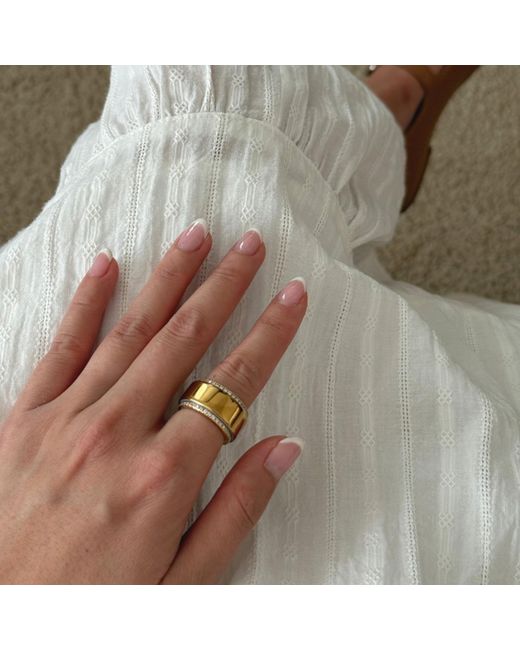 SET & STONES Metallic Aurora Smart Ring Stacking Set