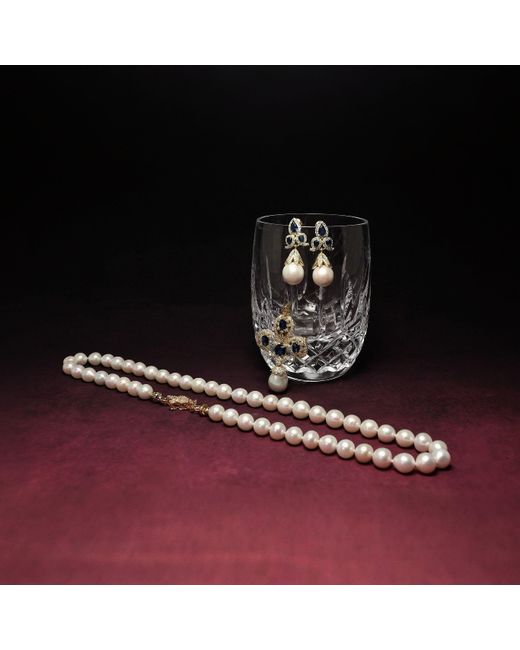 Ninemoo Blue Royal Iris Natural Pearl Earrings