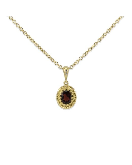 Vintouch Italy Metallic Luccichio Garnet Pendant Necklace
