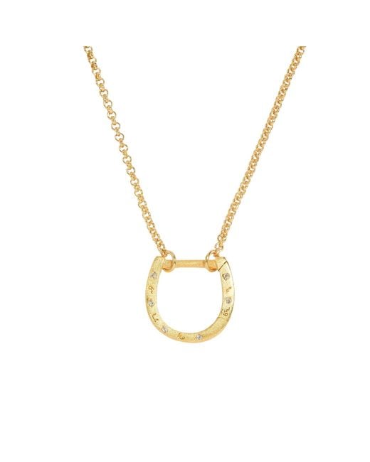 Claire Hill Designs Metallic Sparkly Horseshoe Necklace