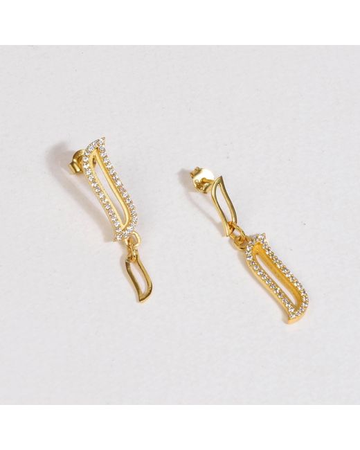 Lila Rasa Metallic Asymmetric Earrings