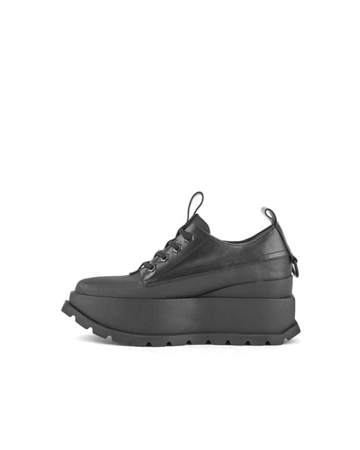 United Nude Black Vegetan Leather Derby Lace-Up Shoes
