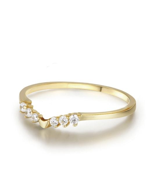 Azura Jewelry New York Metallic Hearty Heart Stacking Band Vermeil