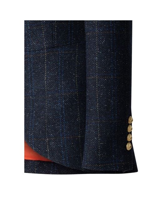 The Extreme Collection Blue Wool Blazer With Premium Finish Morgan