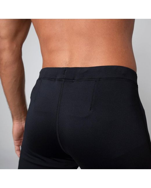 Aora Athletics Black Hybrid Kanzai Eco-Friendly Compression Tights For – High-Stretch Supportive Sustainable Leggings for men