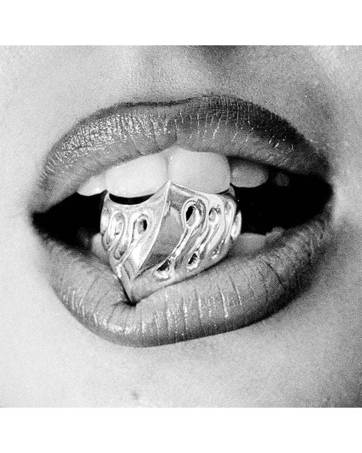 Luna Delphine White Blade Ring