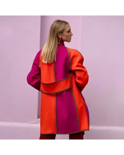 Beatrice von Tresckow Pink Oversized Cashmere Mix Space Coat