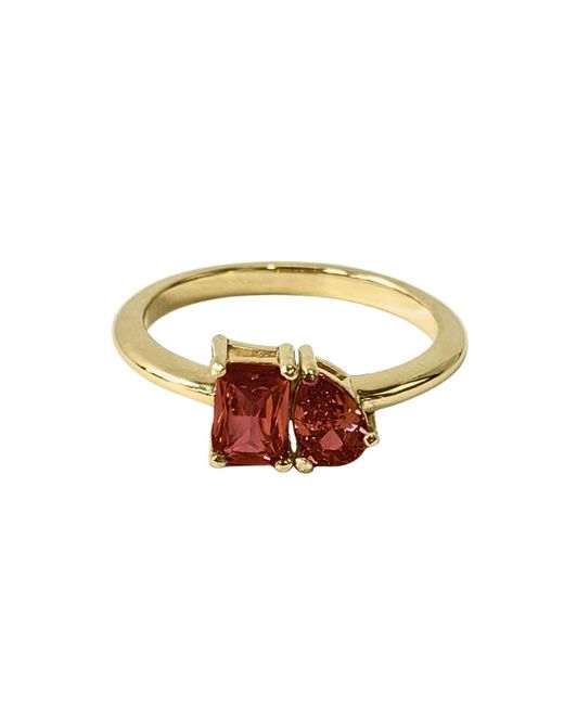 Belinda Jewelz Red Toi Et Moi Garnet Birthstone Ring